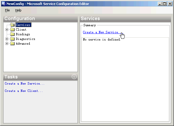 WCF中Service Configuration Editor的使用方法