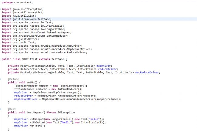 Hadoop MRUnit使用（一）