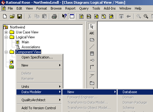 用Rational <wbr>Rose来建立数据库表