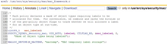 TrustedBSD Mandatory Access Control Framework分析