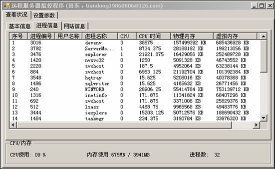 远程服务器监控程序浅谈