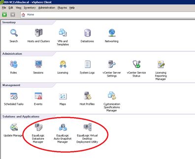 Dell Equallogic host integration tools for vmware vcenter.