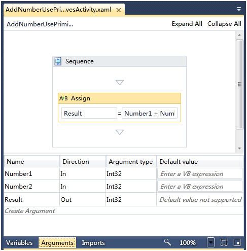 WF4 Activity Data Model---Argument