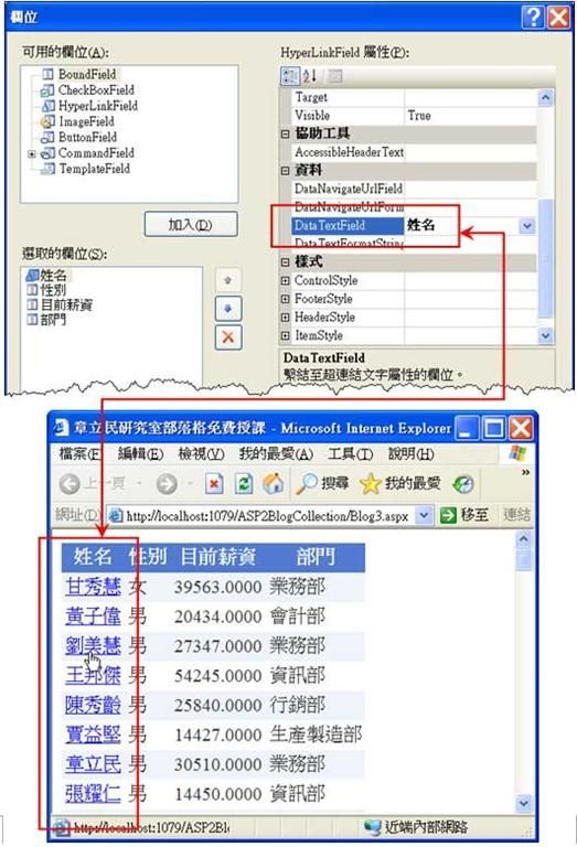 善用GridView控件的HyperLinkField数据行