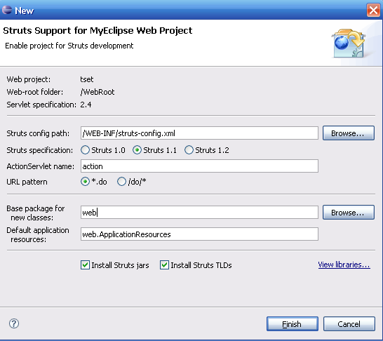 使用myeclipse集成struts,hibernate,spring的一个示例程序（图十七）