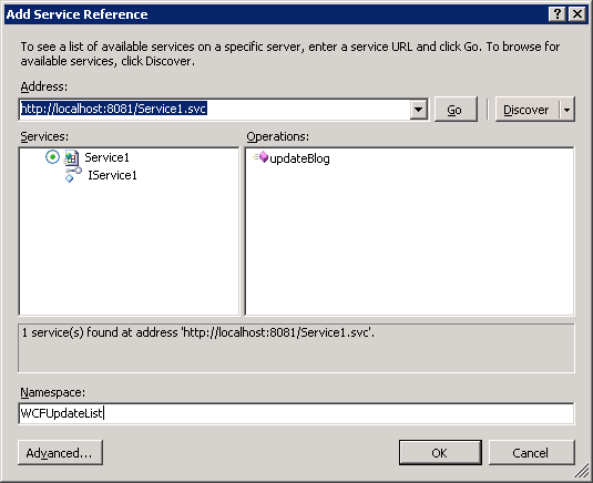 Sharepoint2010应用开发五:使用WCF操作Sharepoint列表数据