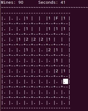 Linux下的字符界面扫雷游戏