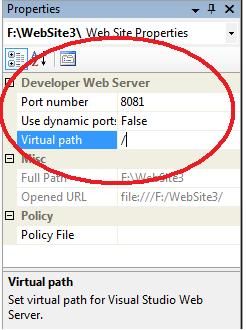 Tip/Trick: How to Run a Root “/” Site with the Local Web Server using VS 2005 SP1