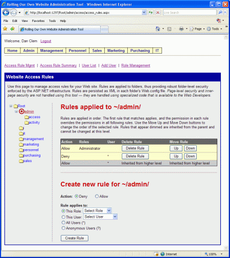 [翻译]开发自己的web站点管理工具（Website Administration Tool）（2）