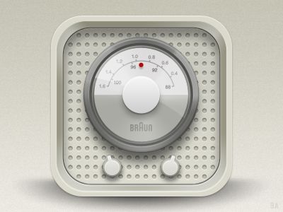 iOS Icon Braun Radio app