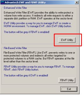 How to enable/disable EWF