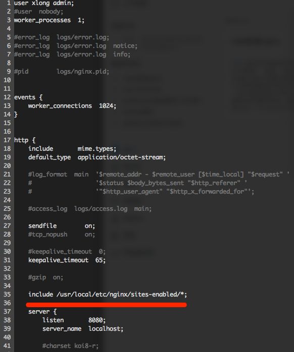 mac配置nginx