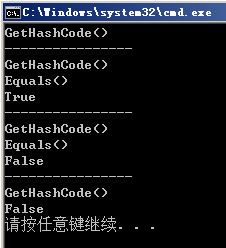 C# GetHashCode与Equals在HashTable表查找时的关系