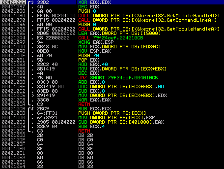 Debugging Waledac - Start