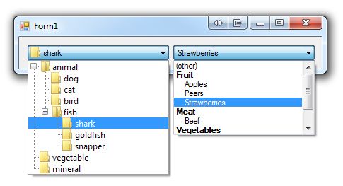 New versions of GroupedComboBox and ComboTreeBox