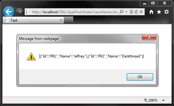 使用jQuery.ajax傳送物件陣列給ASP.NET MVC
