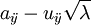 a_{\ddot{y}}-u_{\ddot{y}}\sqrt{\lambda}