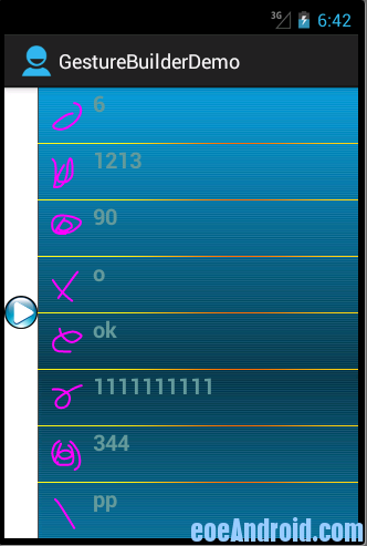Android 建立自己的手写笔画图案 Gesture Builder