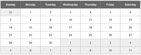 jQuery Calendar Widget Plugin