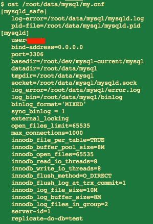 mysql主从备份、主从切换的例子