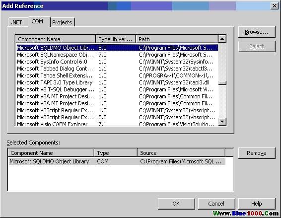 使用SQLDMO中“接口SQLDMO.Namelist 的 QueryInterface 失败”异常的解决方法