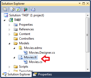 What is the purpose of Entity Framework T4 template.