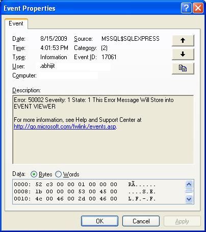 A Closer Look Inside RAISERROR - SQLServer 2005