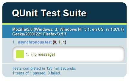 a correct example of asychronous test