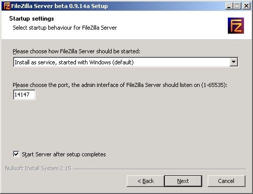 FileZilla Server 设置