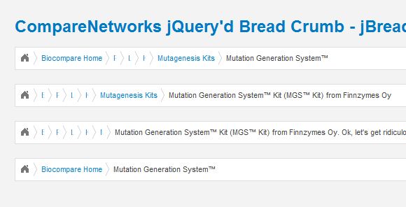 jbreadcrumbs 30 jQuery插件，你应该实现您的网站上