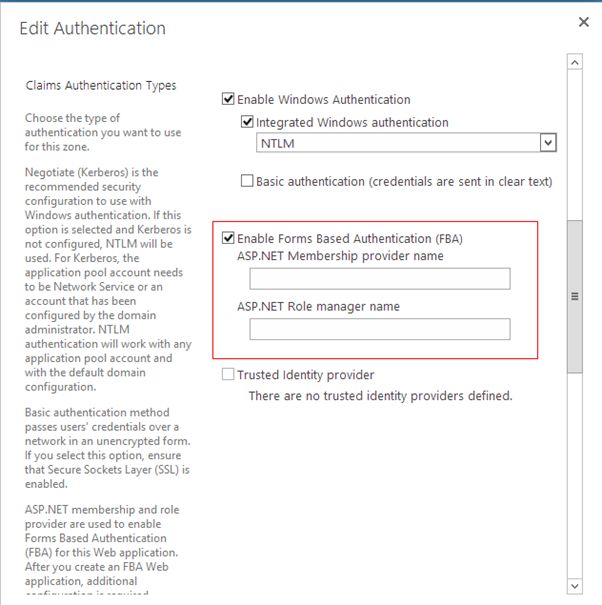 【FBA】SharePoint 2013自定义Providers在基于表单的身份验证（Forms-Based-Authentication）中的应用