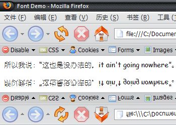 浏览器实际显示效果：Firefox 2