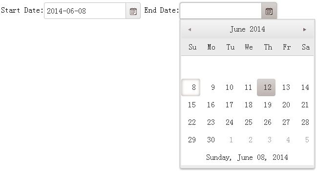 KendoUI系列：DatePicker