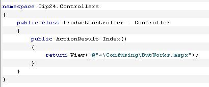 ASP.NET MVC Tip #24 – 从不同目录获得View