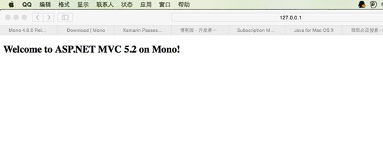 Mono 4.0 Mac上运行asp.net mvc 5.2.3