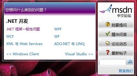 MSDN论坛桌面小工具试用体验