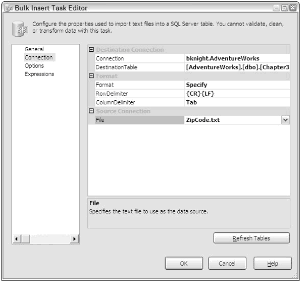 SSIS常用的包—使用Bulk Insert执行任务