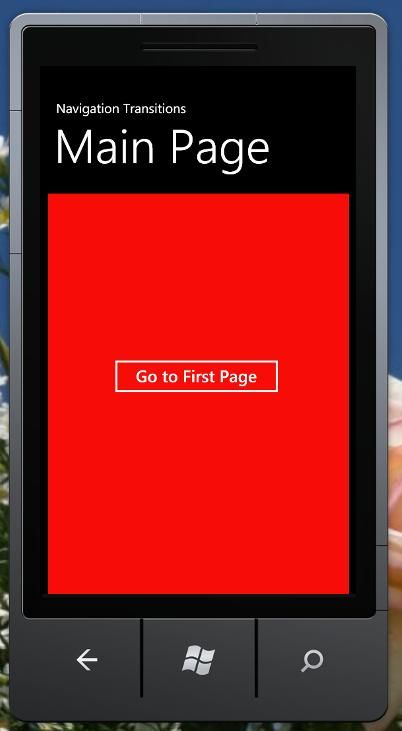 Windows Phone 导航过渡效果