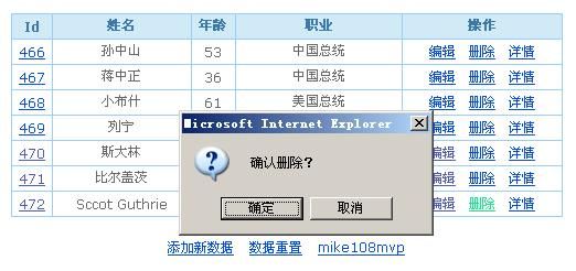 ASP.NET Mvc Preview 5 演示Demo #1 实现CRUD增删查改