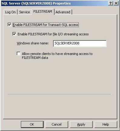 使用SQL Server 2008的FILESTREAM特性管理文件(一)