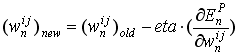 Equation (6): Updating the weights