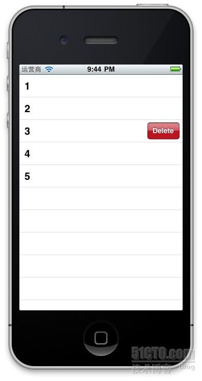 iOS UITableView划动删除的实现