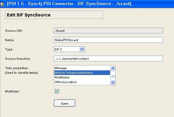 [sync4j]Nokia手机和sync4j服务器同步的第四次手机登录,手工新建了syncSource同步源