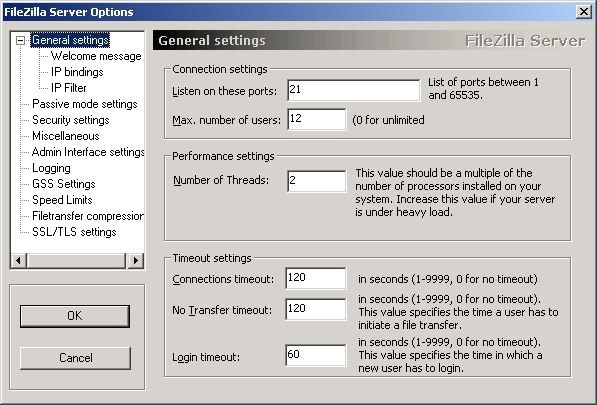 FileZilla Server 设置