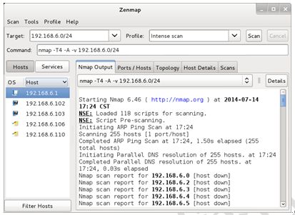 端口扫描器——ZenmapKail Linux渗透测