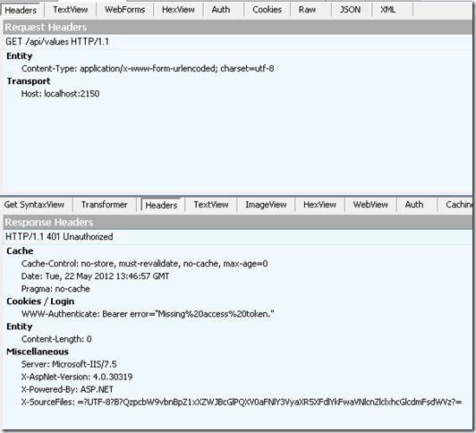 Claim-based-security for ASP.NET Web APIs using DotNetOpenAuth