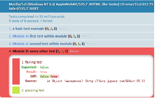 使用QUnit对javascript脚本进行单元测试