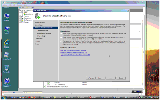 VSTS2008Beta2英文版安装实践（五）---Windows SharePoint Services 3.0安装