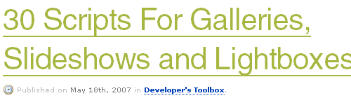 AJAX Scripts - 30 Scripts For Galleries, Slideshows and Lightboxes | Smashing Magazine