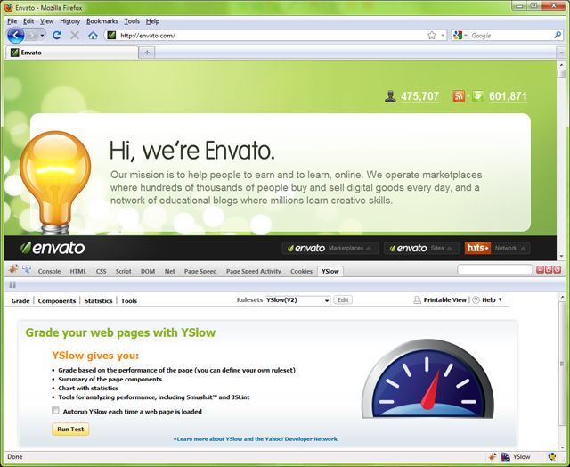 Yahoo's YSlow for Firefox